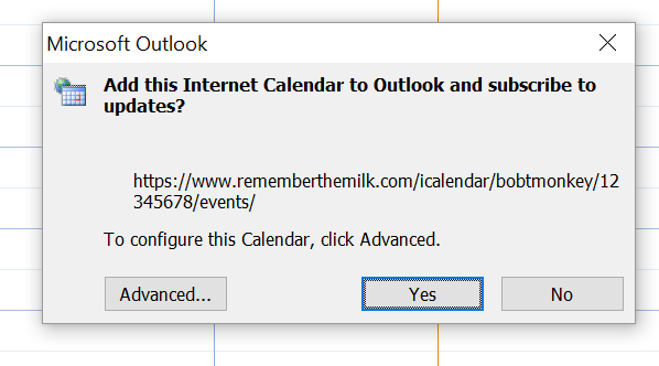 Outlook subscribe